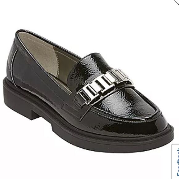 Y2K Black 90’s Loafers chunky platform Worthington Slide on Size 10 - Picture 1 of 10